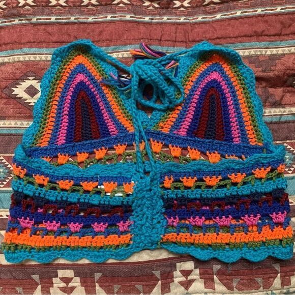 WoWo Crotchet Halter Top Size Small - Picture 5 of 5